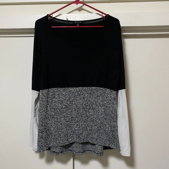 B.L.E.U. long sleeve, variegated-color style sweater/tunic, size L - Picture 1 of 10